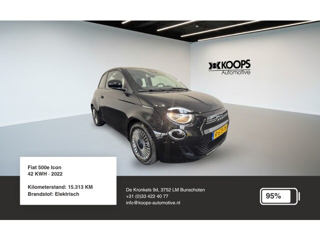 Fiat 500e - Icon 42KWh SOH 95% | Carplay | Cruise control | Navigatie