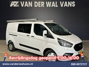 Ford Transit Custom - 2.0 TDCI 130pk L2H1 Dubbele Cabine Inrichting Euro6 Airco | 