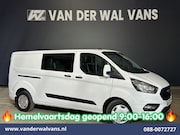 Ford Transit Custom - 2.0 TDCI 130pk L2H1 Dubbele Cabine Euro6 Airco | 6-Zits | Ca