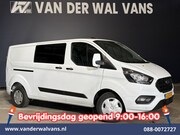 Ford Transit Custom - 2.0 TDCI 131pk L2H1 Dubbele Cabine Euro6 Airco | 6-Zits | Cr