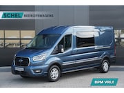 Ford Transit - 350 2.0 TDCI L3H2 Limited DC 185pk 5 Zits - 2x Schuif - Trek