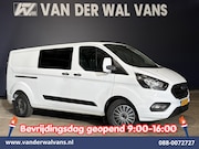 Ford Transit Custom - 2.0 TDCI 131pk L2H1 Dubbele Cabine Euro6 Airco | 6-Zits | Cr
